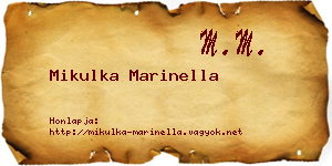 Mikulka Marinella névjegykártya